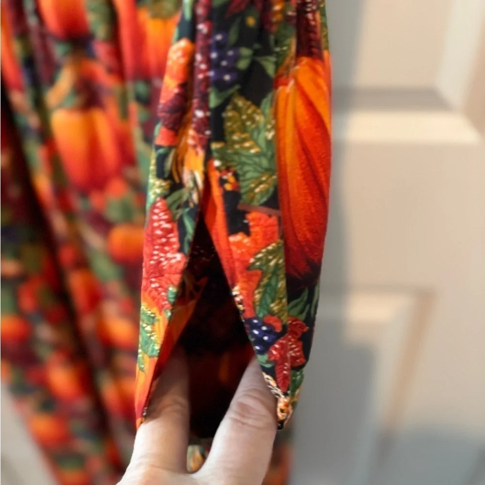 Conversation Piece Gorgeous Pumpkin  Fall Festival Dress w/pockets L